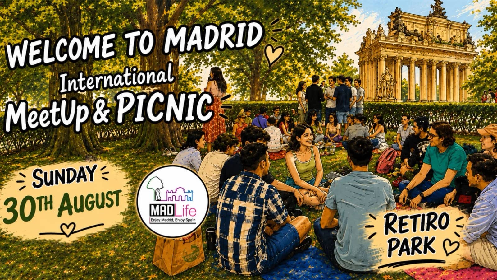 Welcome International PICNIC at Retiro Park! FOR FREE!!!