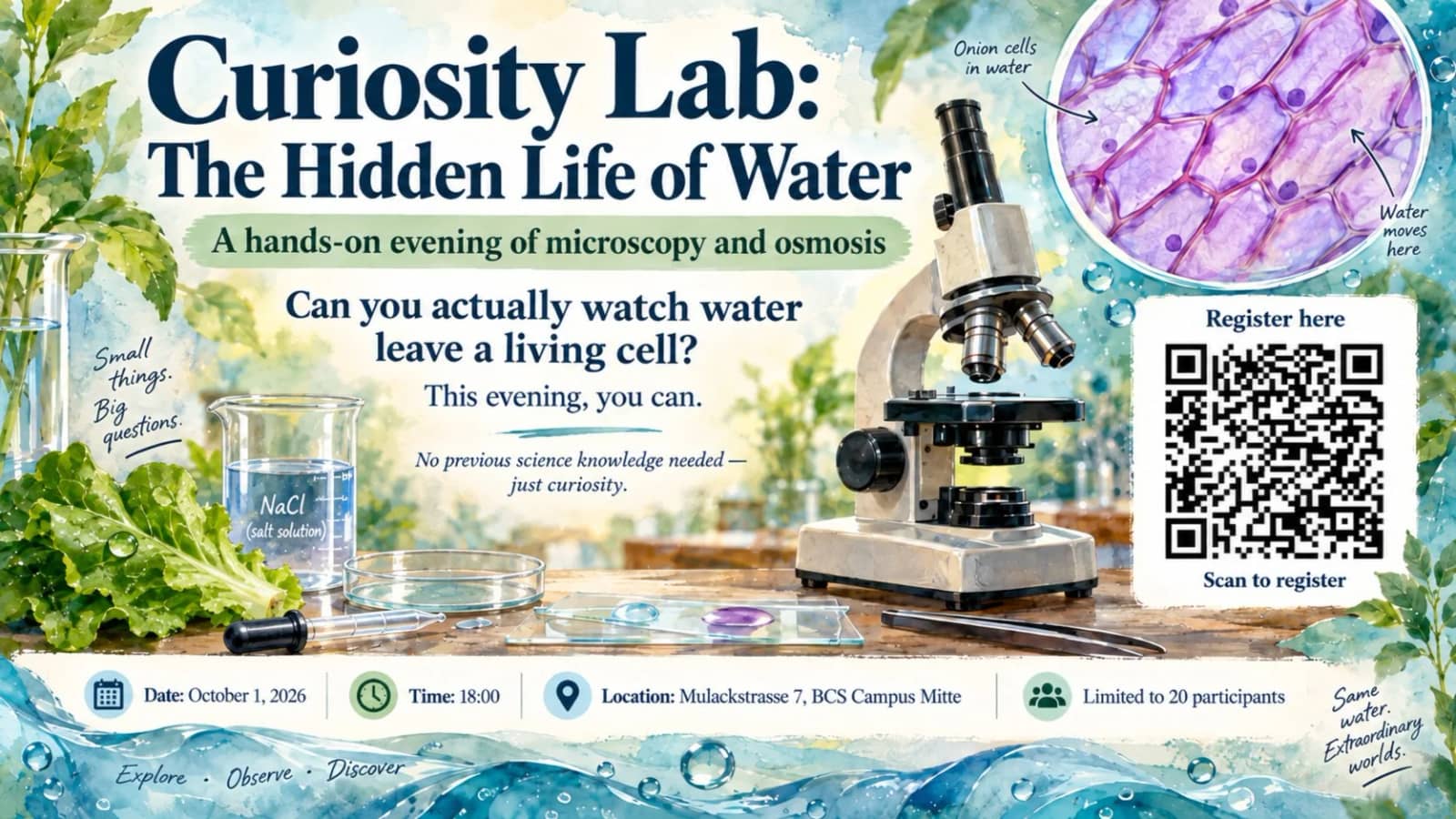 Curiosity Lab - The Hidden Life Of Water - A Hands-On Evening