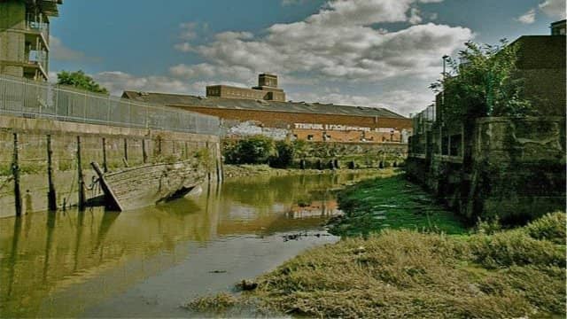 Rare River Walk - Derelict cool lost area Deptford Creek, Deptford & River Walk
