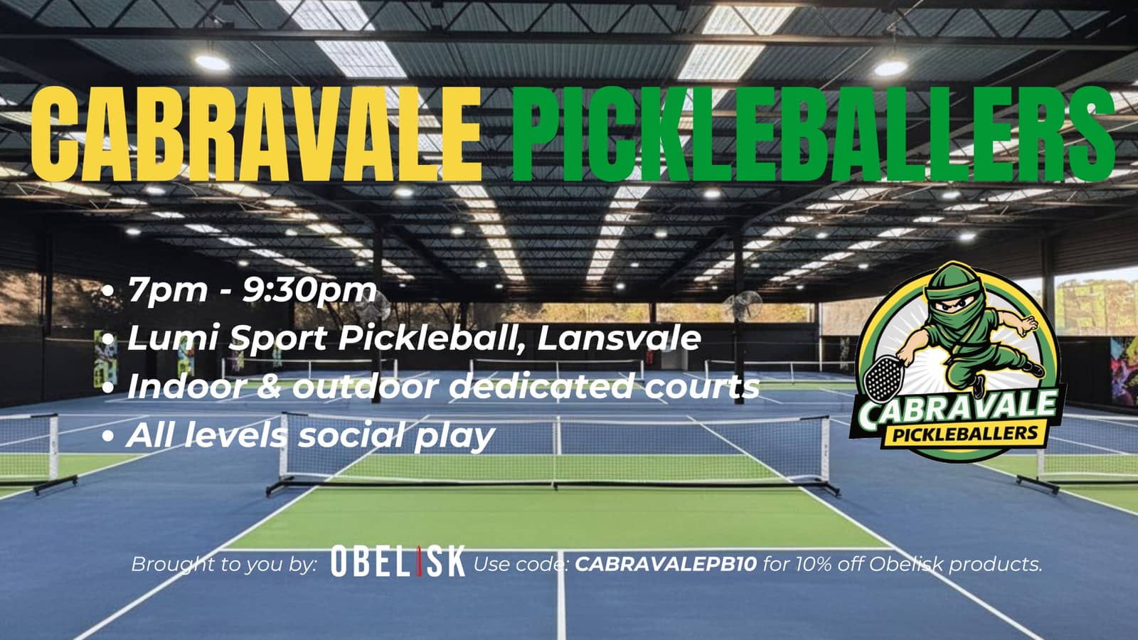 CabraVale Pickleballers - Monday Night Social @ Lumi