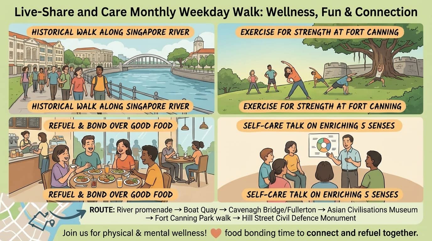 Singapore River Heritage Walk + Self Care Talk