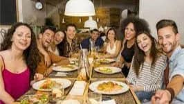 La comida del encuentro. Ahora que la mayoria ha vuelto.