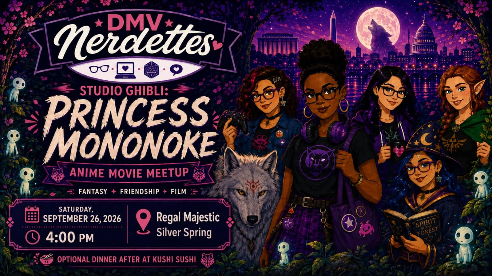 DMV Nerdettes + Studio Ghibli: Princess Mononoke 🪷