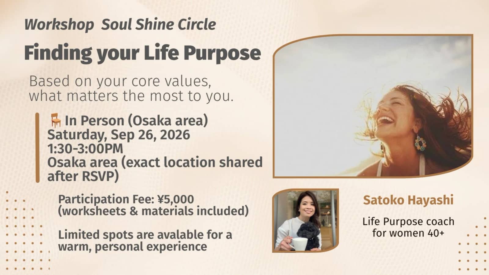 [In Person]Finding Your Life Purpose Workshop