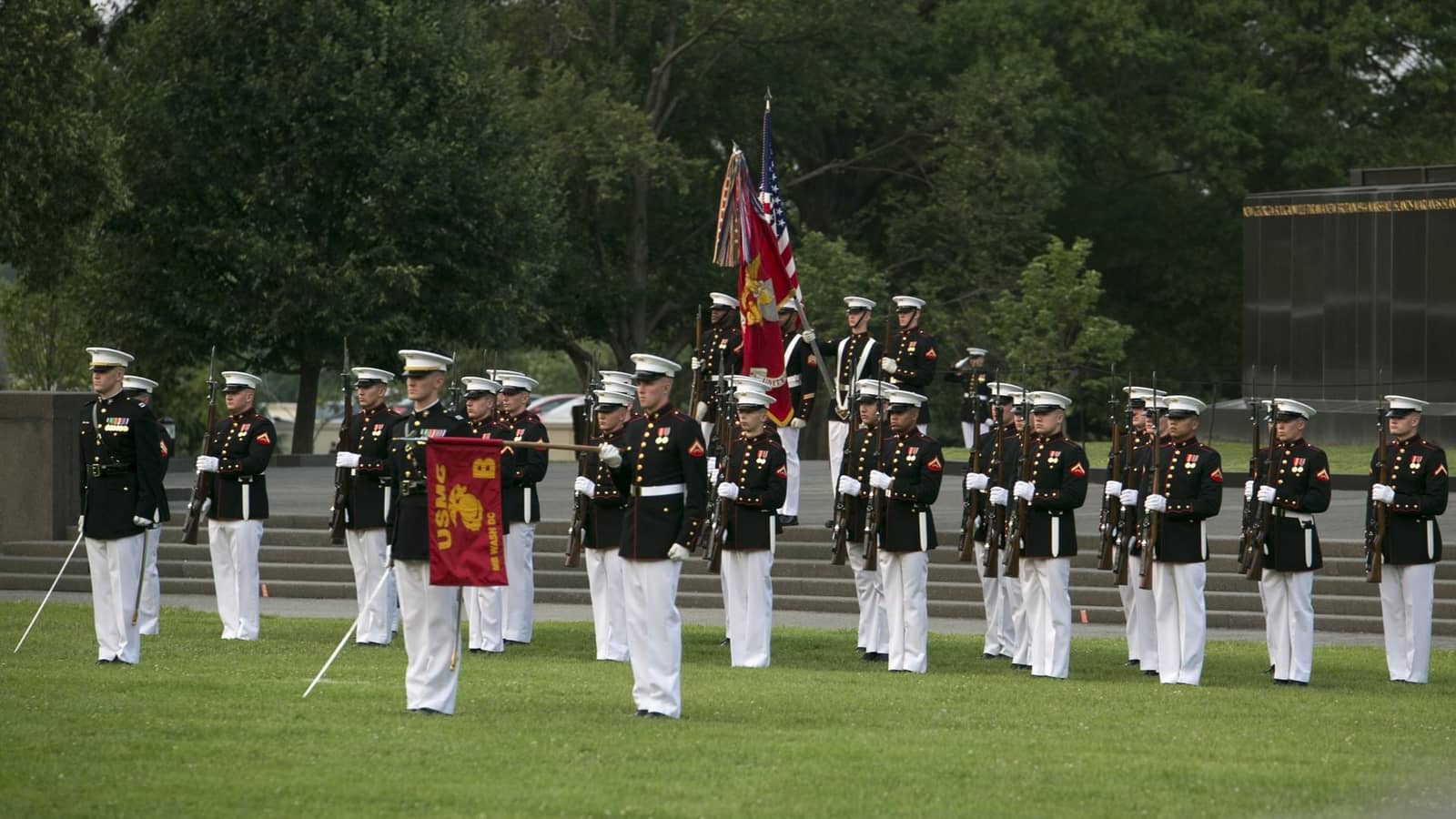 Sunset Parade at the U.S. Marine Corps War Memorial