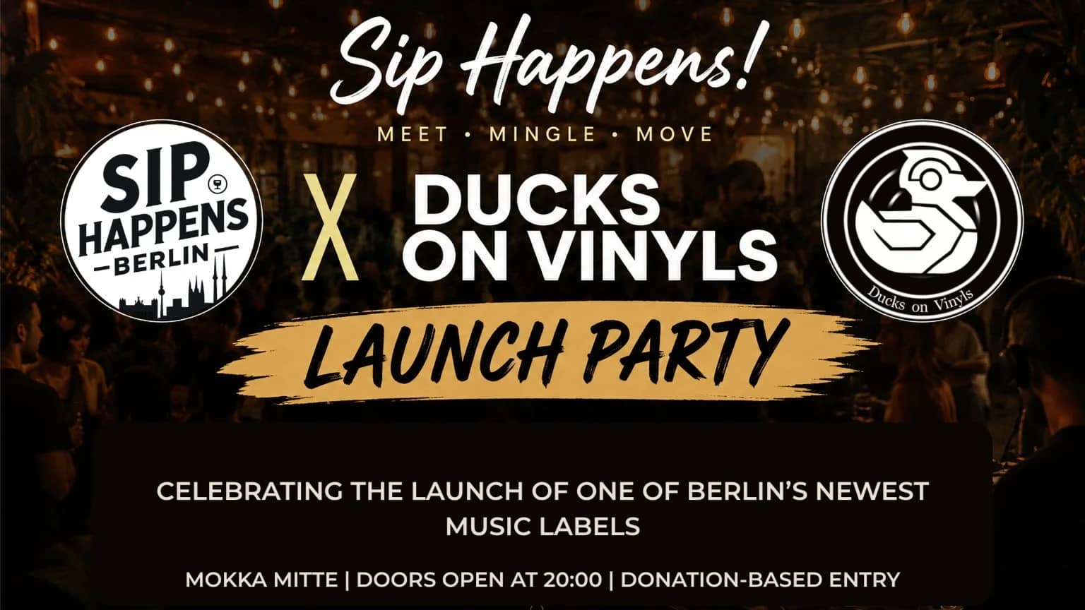 Sip Happens! x Ducks on Vinyls: Launch Party 🎉