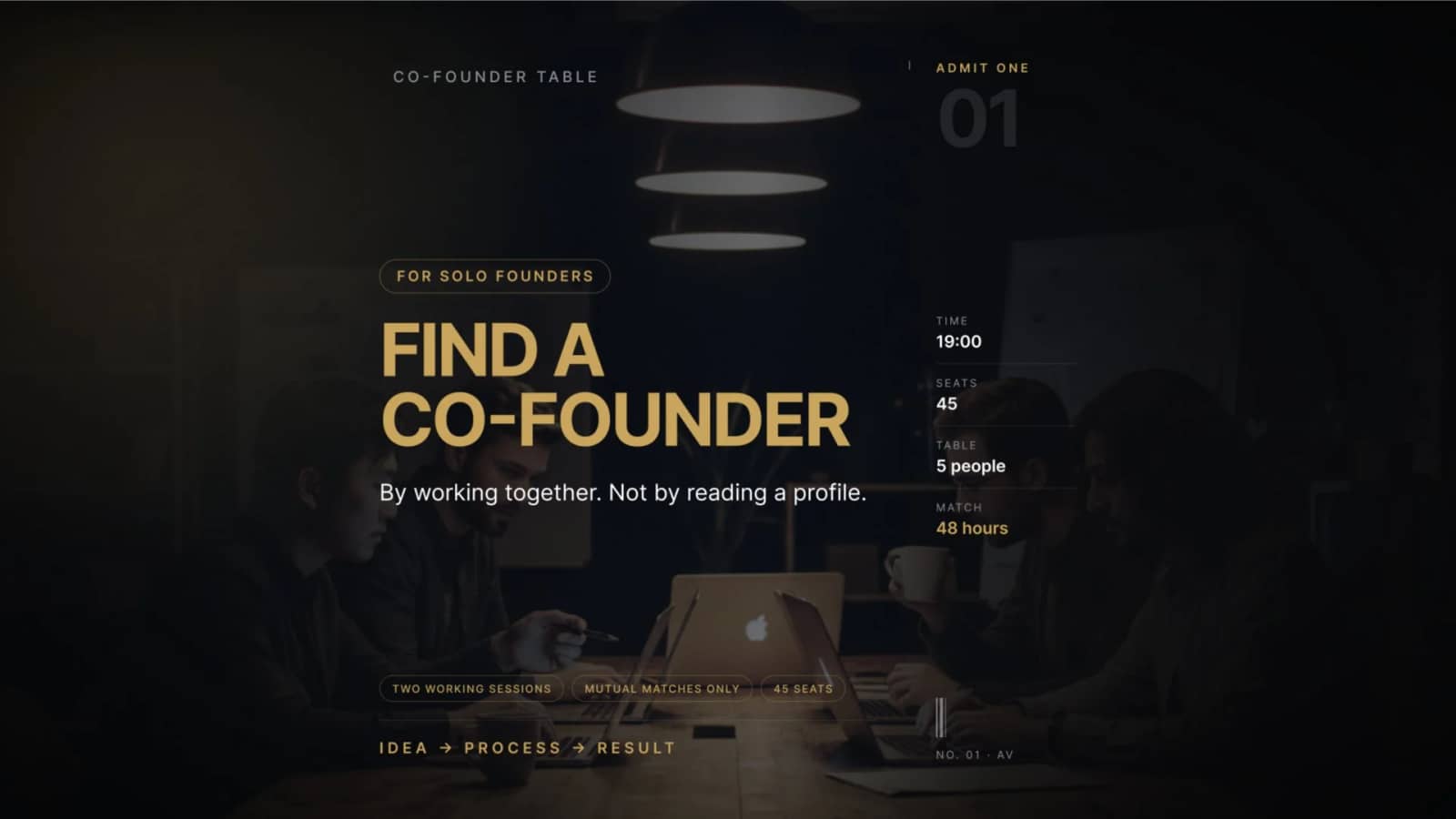 San Francisco Co-Founder Matching: Find a Partner by Solving Real Problems