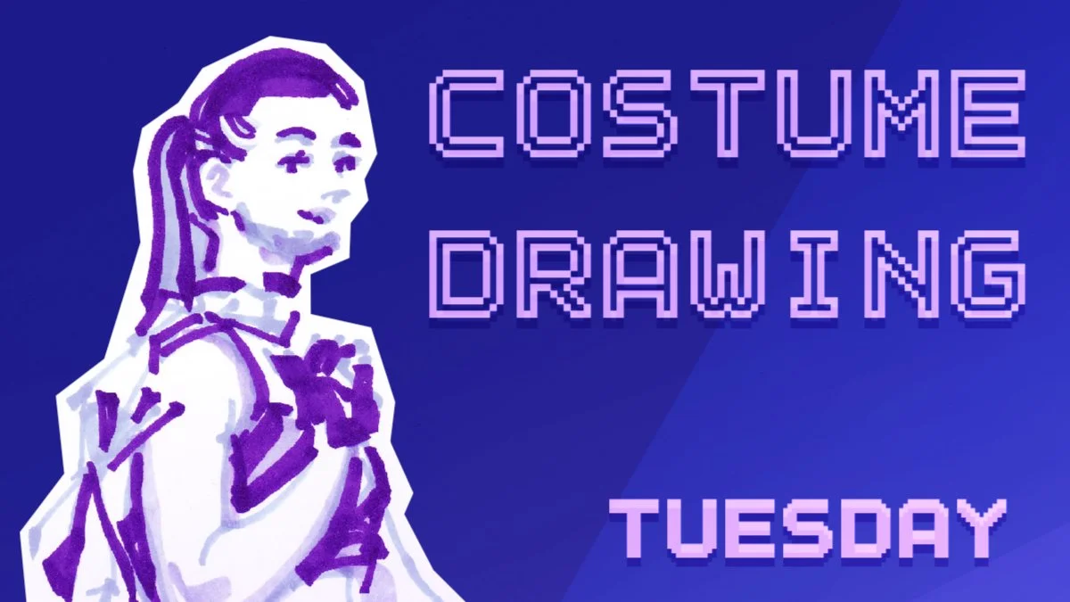 Costume / Cosplay Drawing with Live Model