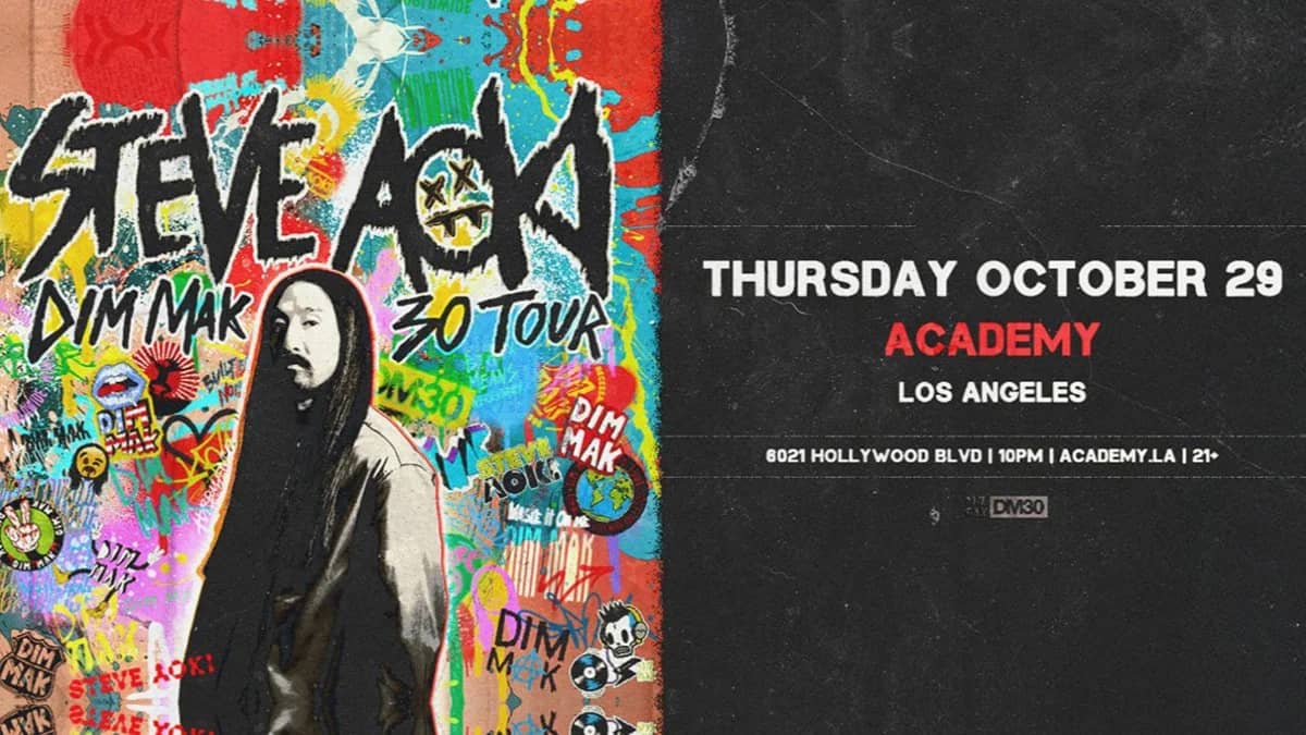 🎂 Steve Aoki's Dim Mak 30 Tour @ Academy LA (21+) 🎬