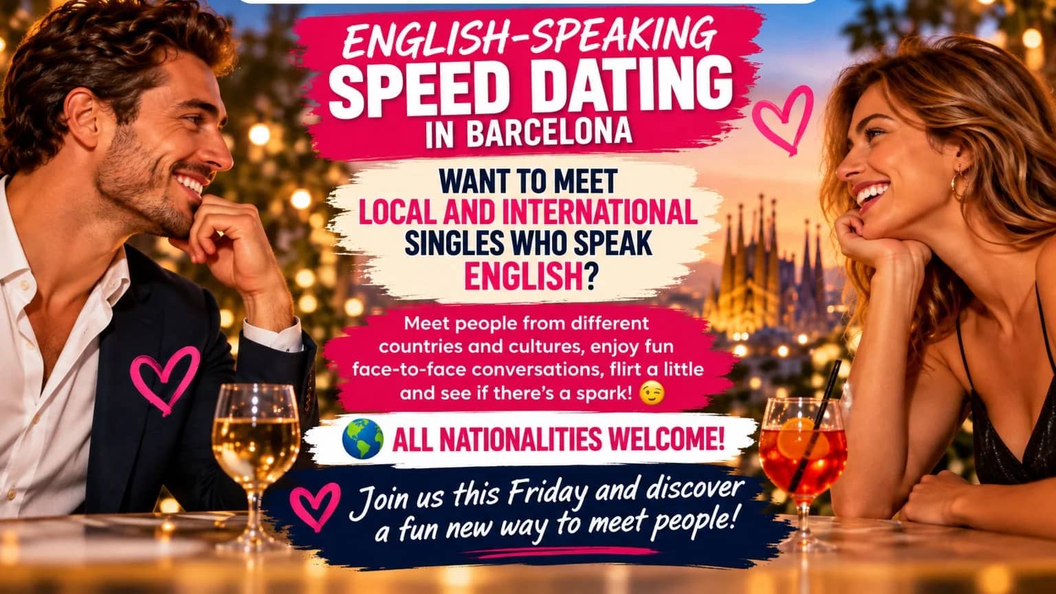 ENGLISH-SPEAKING SPEED DATING in BARCELONA