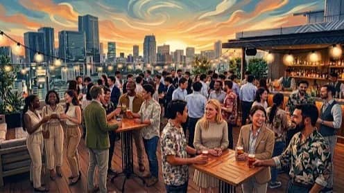 💓Osaka Rooftop International Meetup 🍸 Solo Welcome & New Friends🌏 国際交流パーティー
