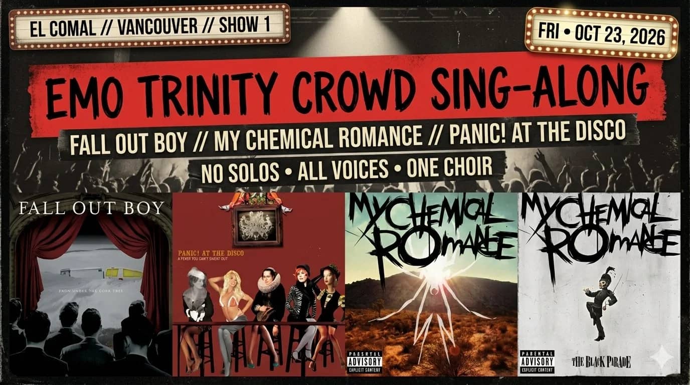 🖤☠️The Emo Trinity Sing-Along Night (FOB, MCR, P!atD) ☠️🖤