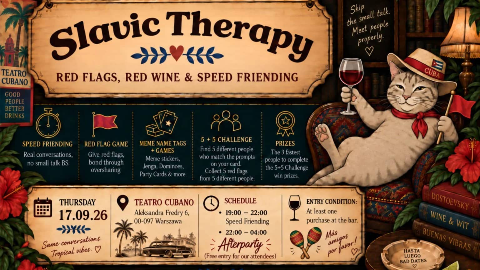Slavic Therapy | Warsaw Speed Friending + Afterparty💃