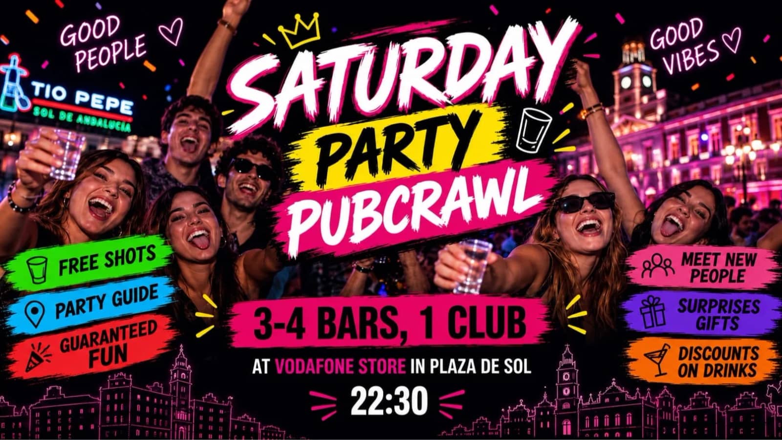 Saturday International Bar Crawl & Fiesta!