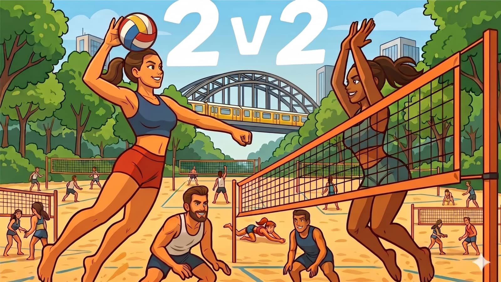 2v2 Volley 💪 Beach61 🌳🌲