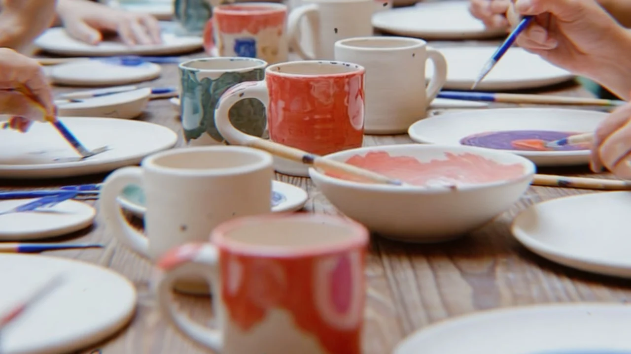 Pottery and wine