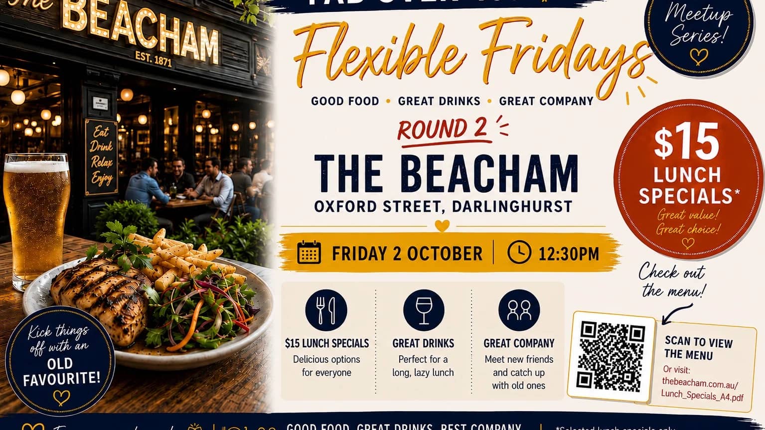 Flexible Fridays lunch - round 2 at the Beacham