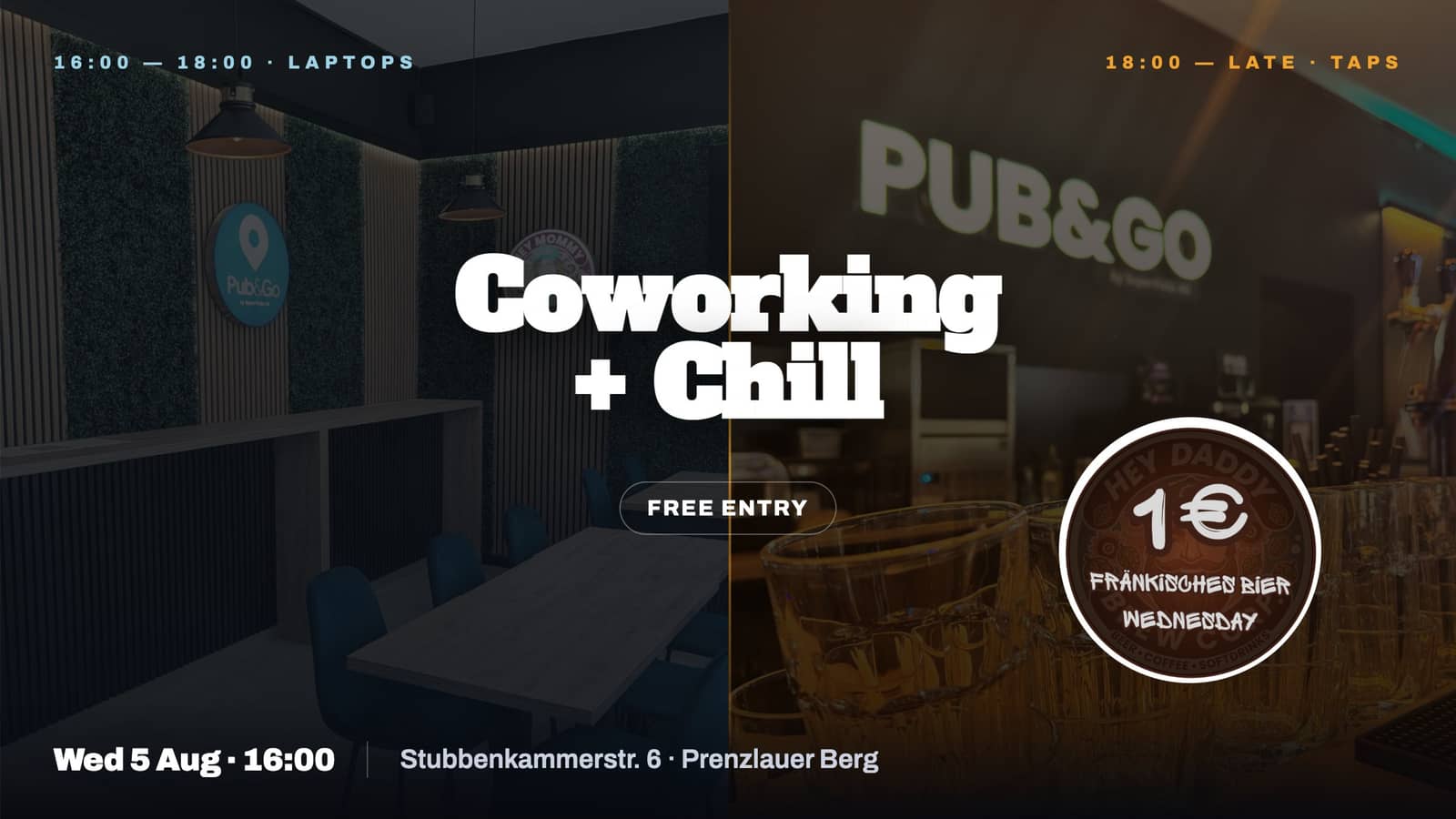 Coworking + Chill Meet & Greet (1€ Beer Special)