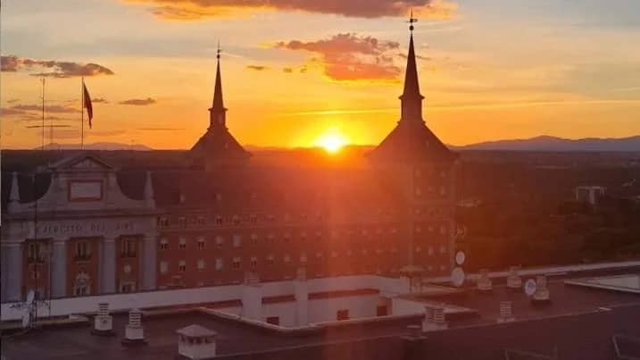 Sunset on the Rooftop of Hotel Exe Moncloa