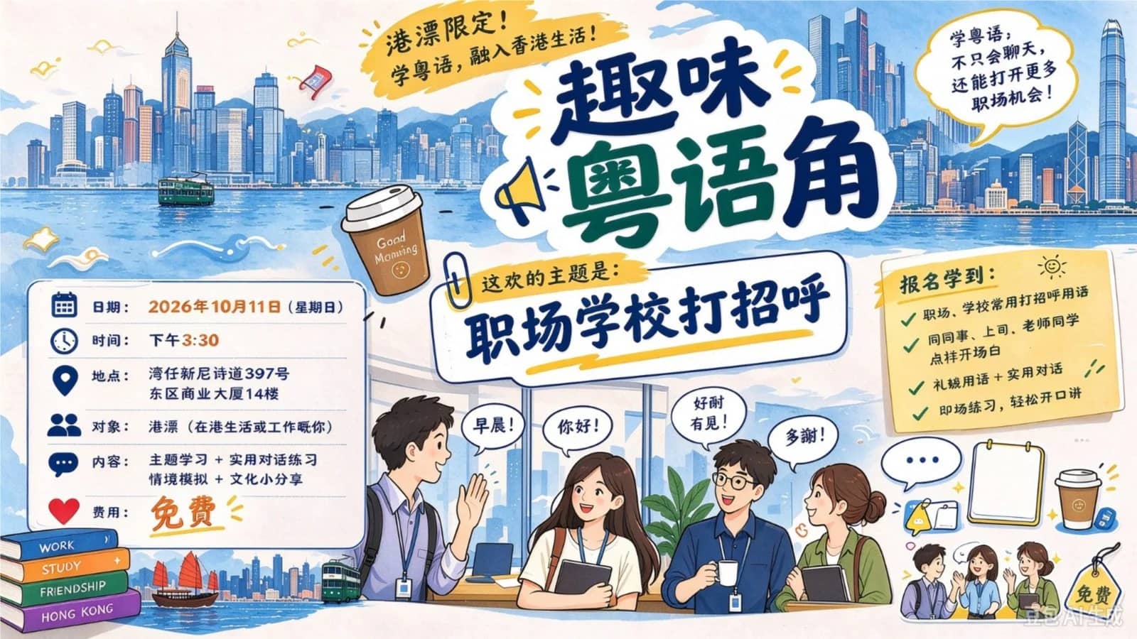 趣味粤语角/Cantonese Corner:职场学校打招呼
