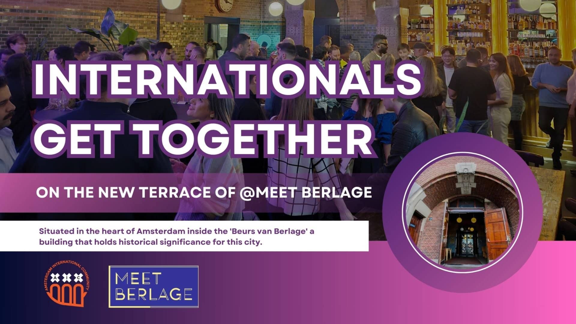 Internationals get together on the new terrace of MEET BERLAGE 🍹