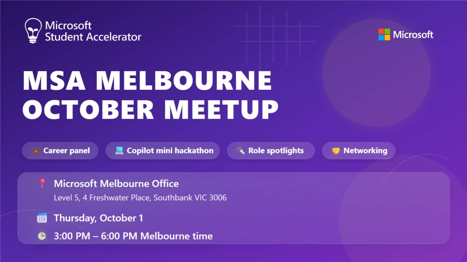 MSA Melbourne Meet-up at Melbourne Office [In-Person]
