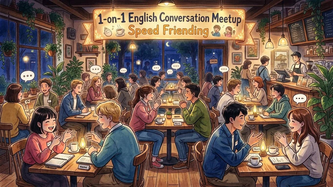 🧑‍🤝‍🧑☕️ マンツーマン英会話ミートアップ ✨ スピードフレンドリーング