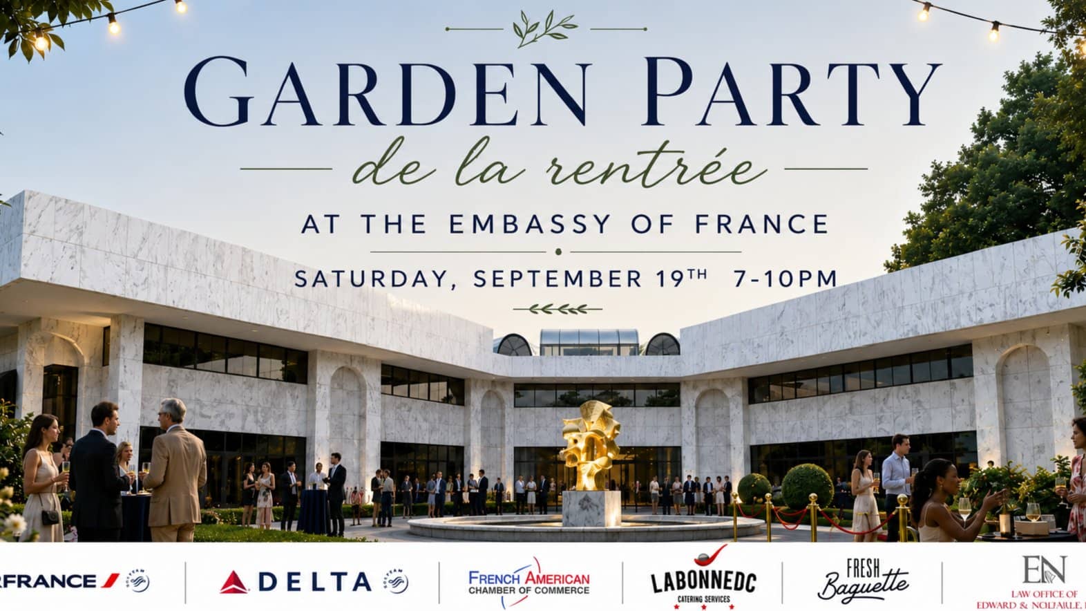 Garden Party de la Rentrée at the Embassy of France