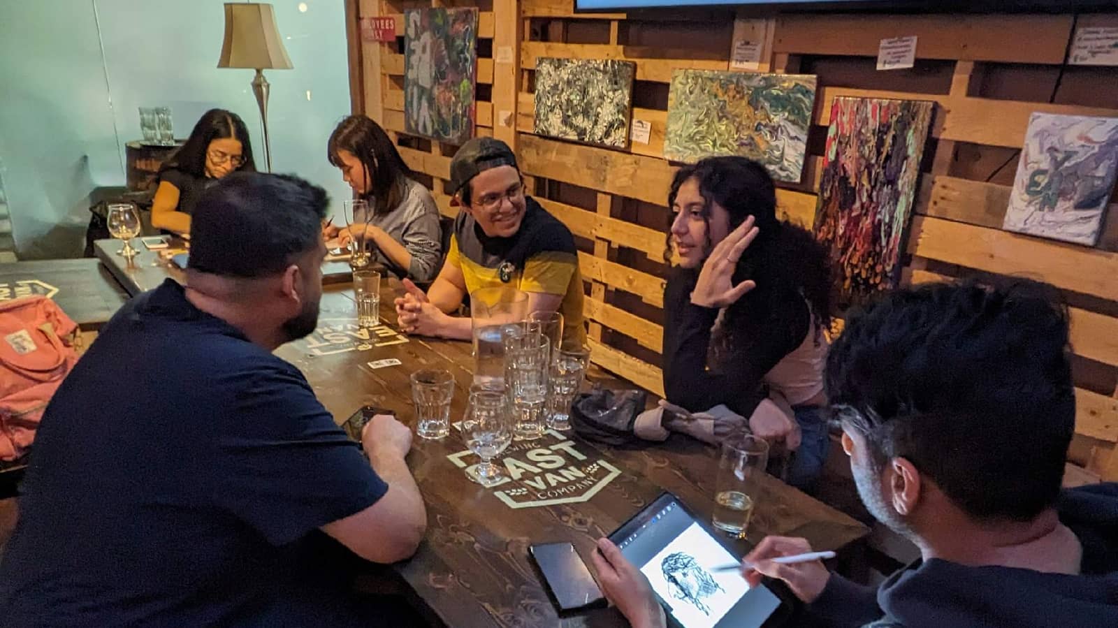 Drink & Draw + Local Gallery Visit! Vancouver Sketchup 037