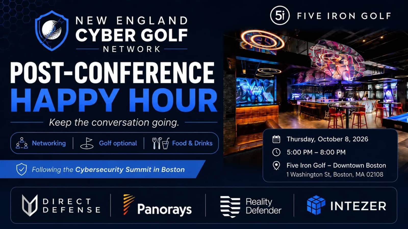 New England Cyber Golf Post-Conference Happy Hour