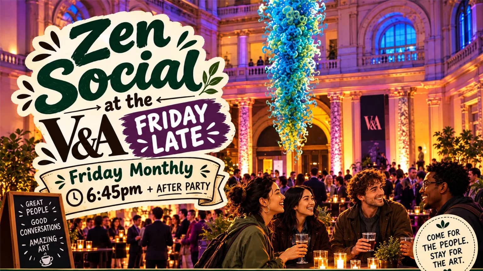 Zen Social @ V&A Friday Late: A Night of Art, Music, Connection! 🎨🎶