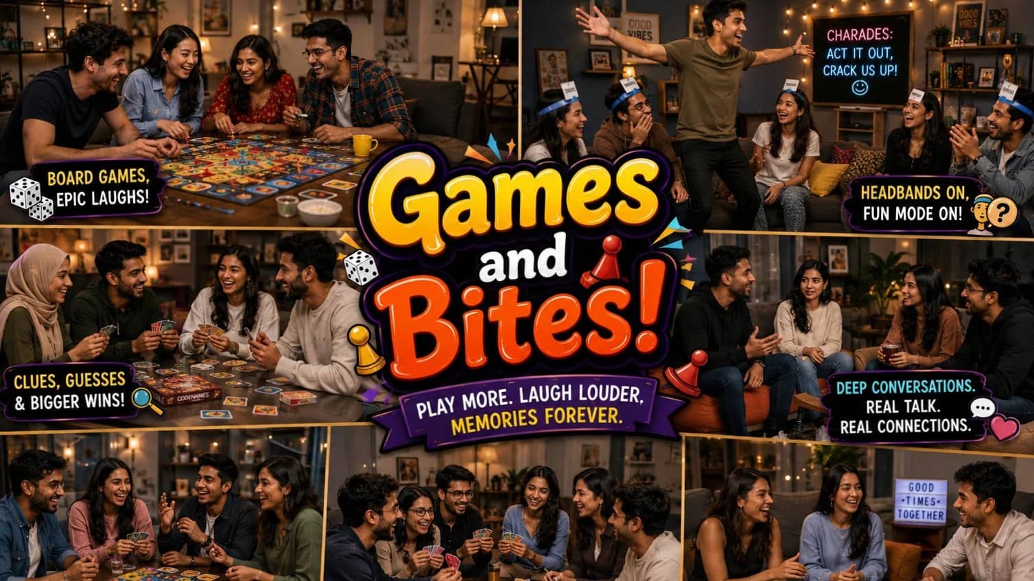 BOARD GAMES AND BITES 😍🎲🍰 (RSVP on WhatsApp)