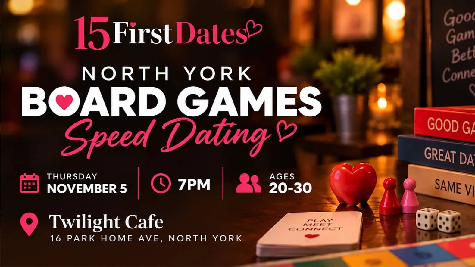 North York Board Games Speed Dating (Ages 20-30)