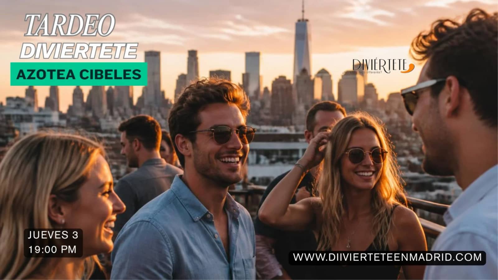 AFTER WORK DIVIERTETE  EN LA AZOTEA DE CIBELES, VENTE A CONOCER GENTE NUEVA.