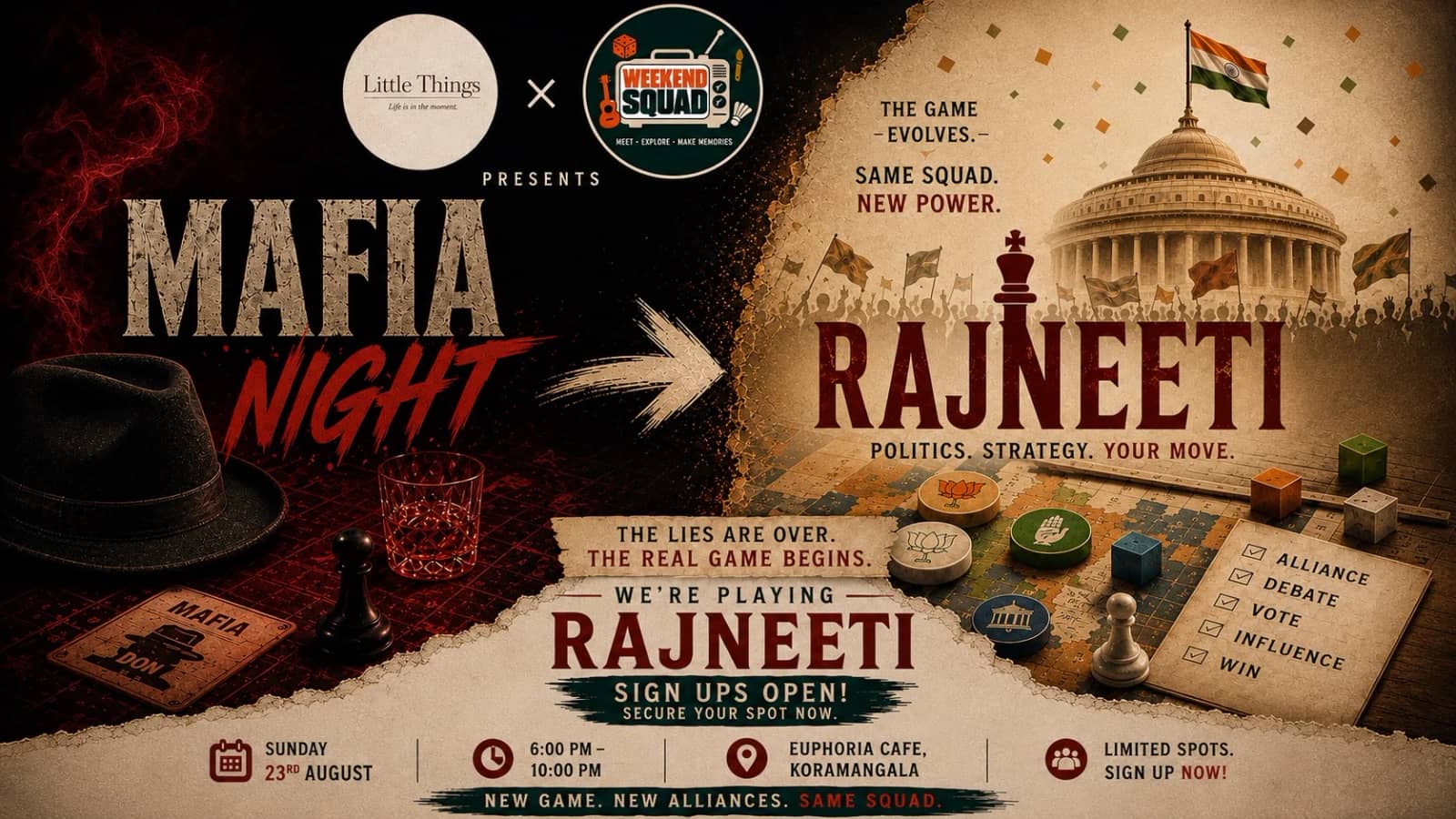 Rajneeti — Mafia Night Leveled Up | Little Things × Weekend Squad