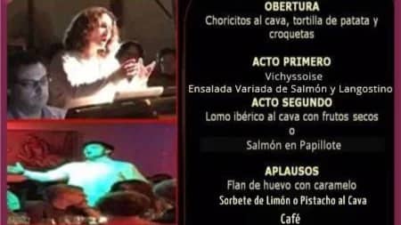 CENA LÍRICA  OPERA Y ZARZUELA  (50 años a 70) RESERVA Whatsap 618785132