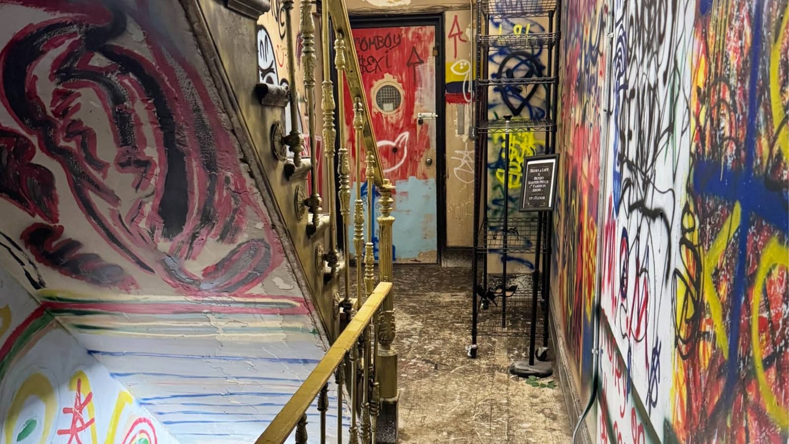 Writing group meeting in a funky art studio in the East 50s