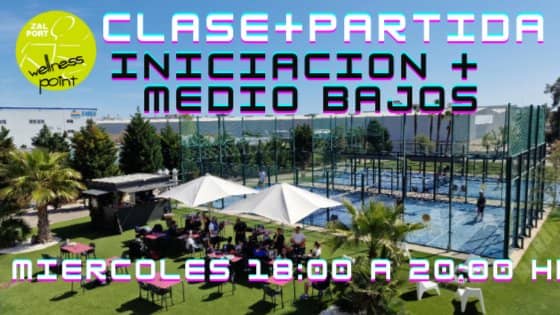 1 hora de clase + 1 hora de partido en Wellness Point ZAL (NIVELES MEDIO BAJOS)