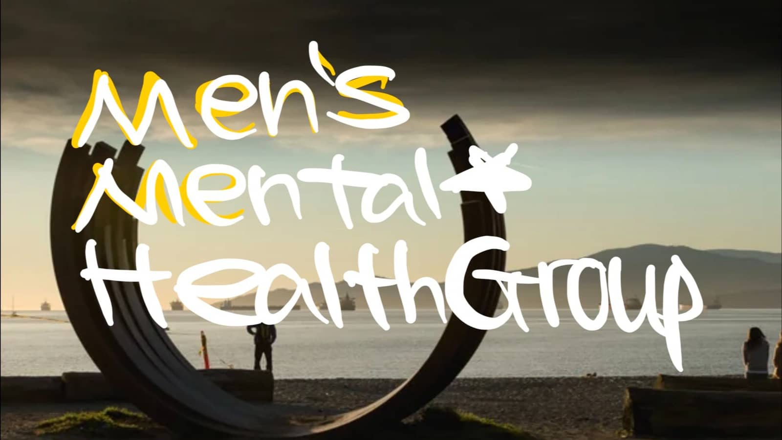 Men Watching Sunset & Talking about Mental Health