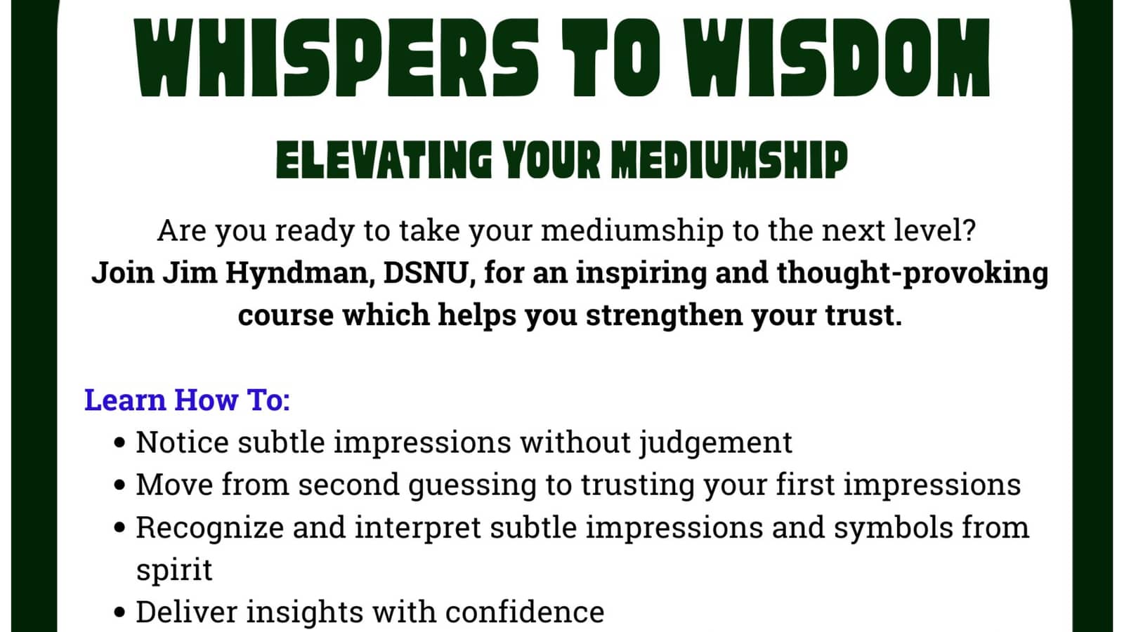 Whispers to Wisdom with Jim Hyndman