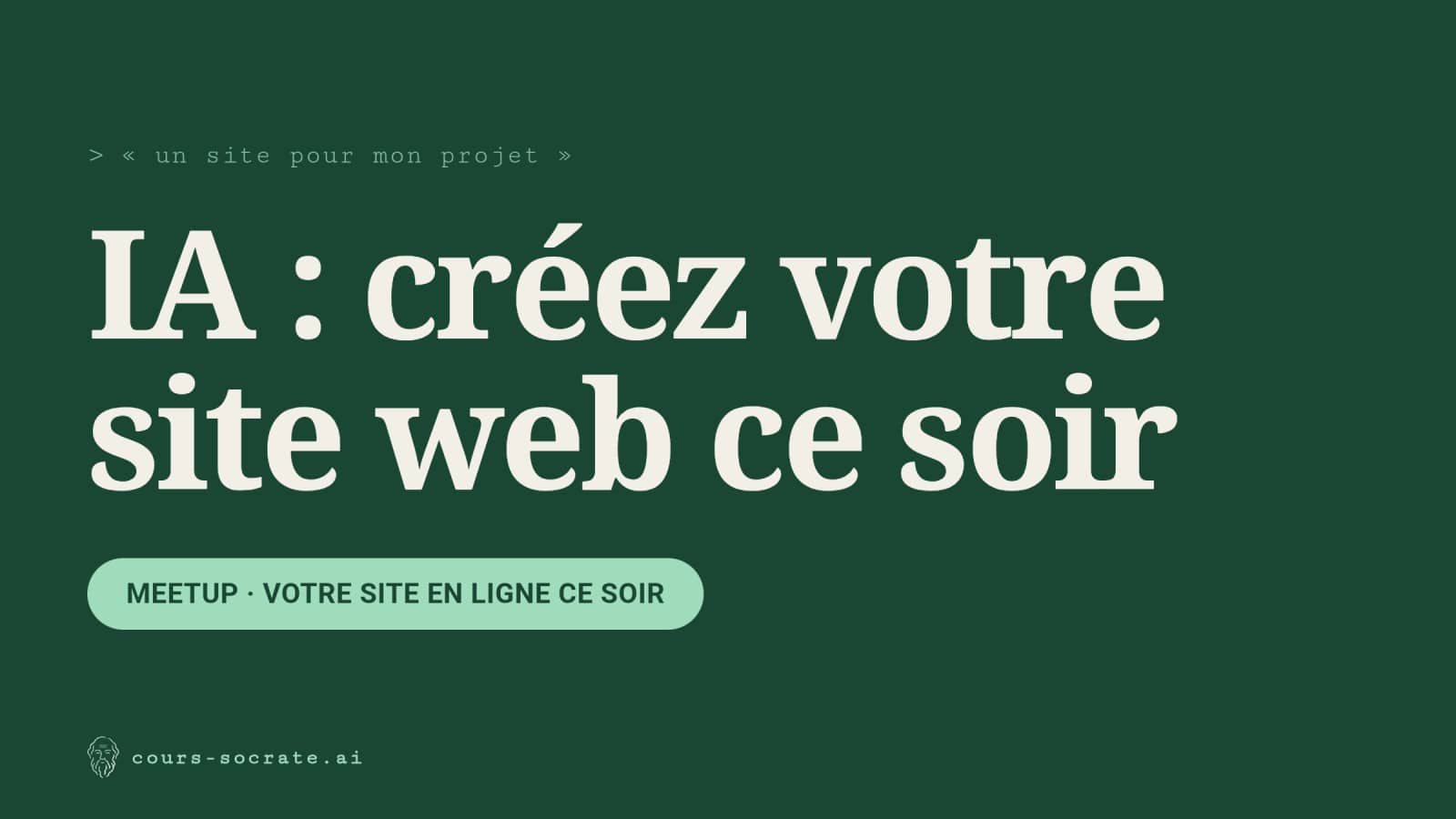 IA : Votre site en ligne ce soir