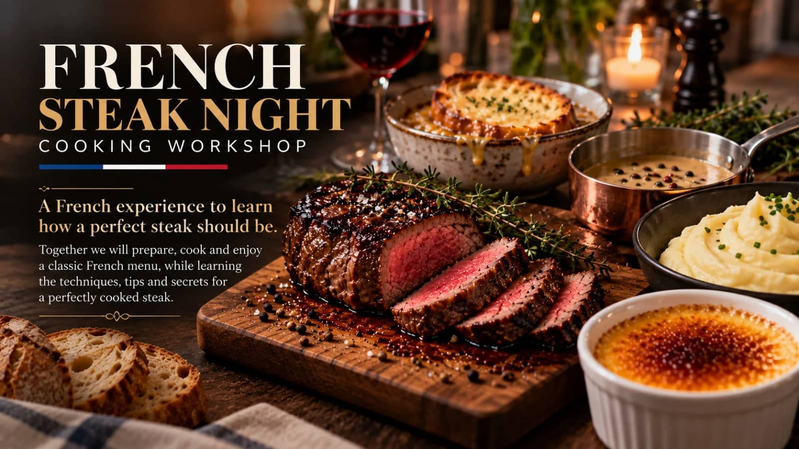 🇫🇷 FRENCH STEAK NIGHT — A French Cooking Experience