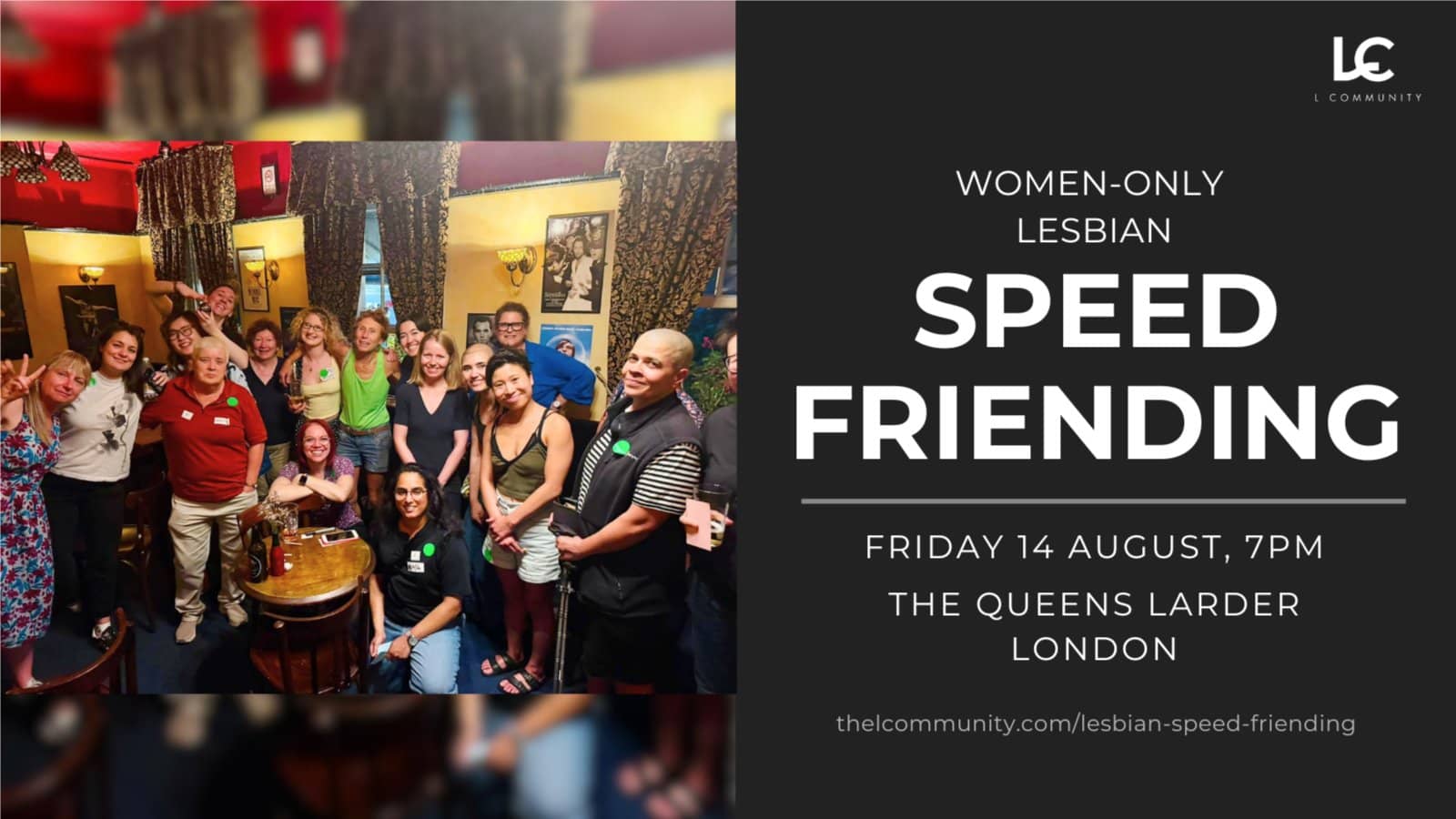 Lesbian Speed Friending – Meet Women in Real Life (8 SPOTS LEFT)