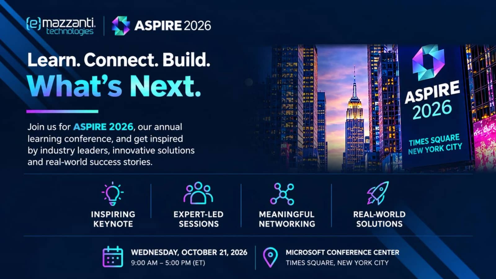 ASPIRE 2026 - MICROSOFT CONFERENCE CENTER NYC