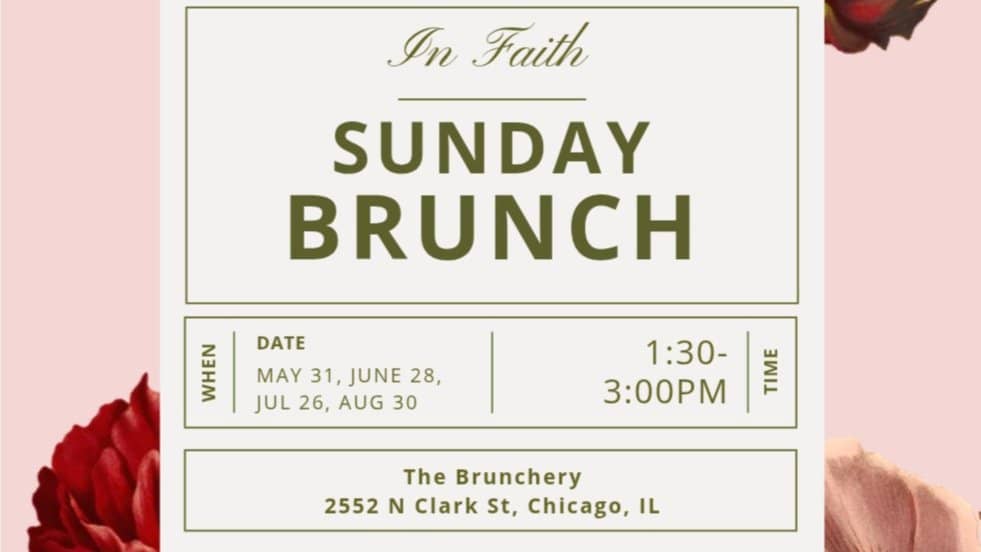 In Faith Sunday Brunch (Monthly Women’s Fellowship)
 💕