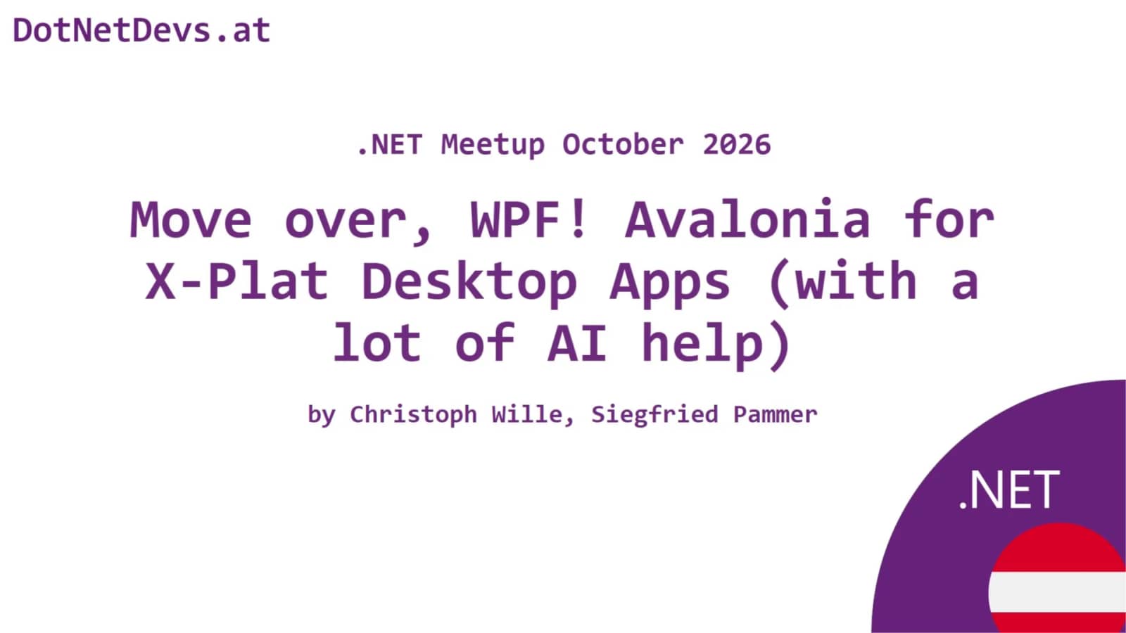 [ONSITE] Move over, WPF! Avalonia for X-Plat Desktop Apps (with AI help)