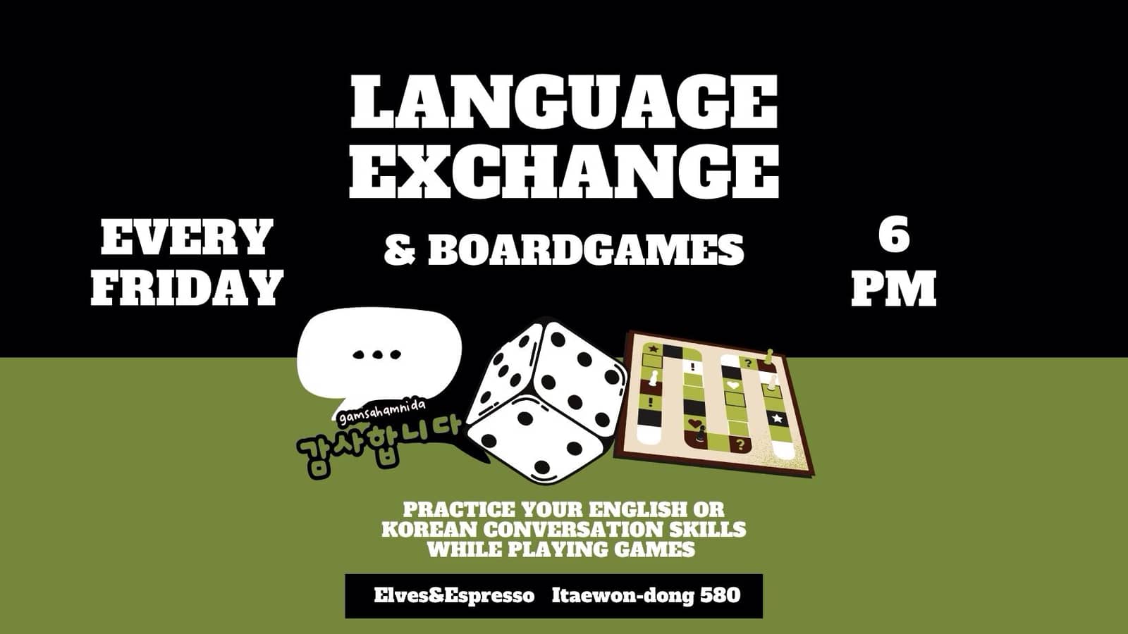 KOR/ENG Language Exchange and Boardgames