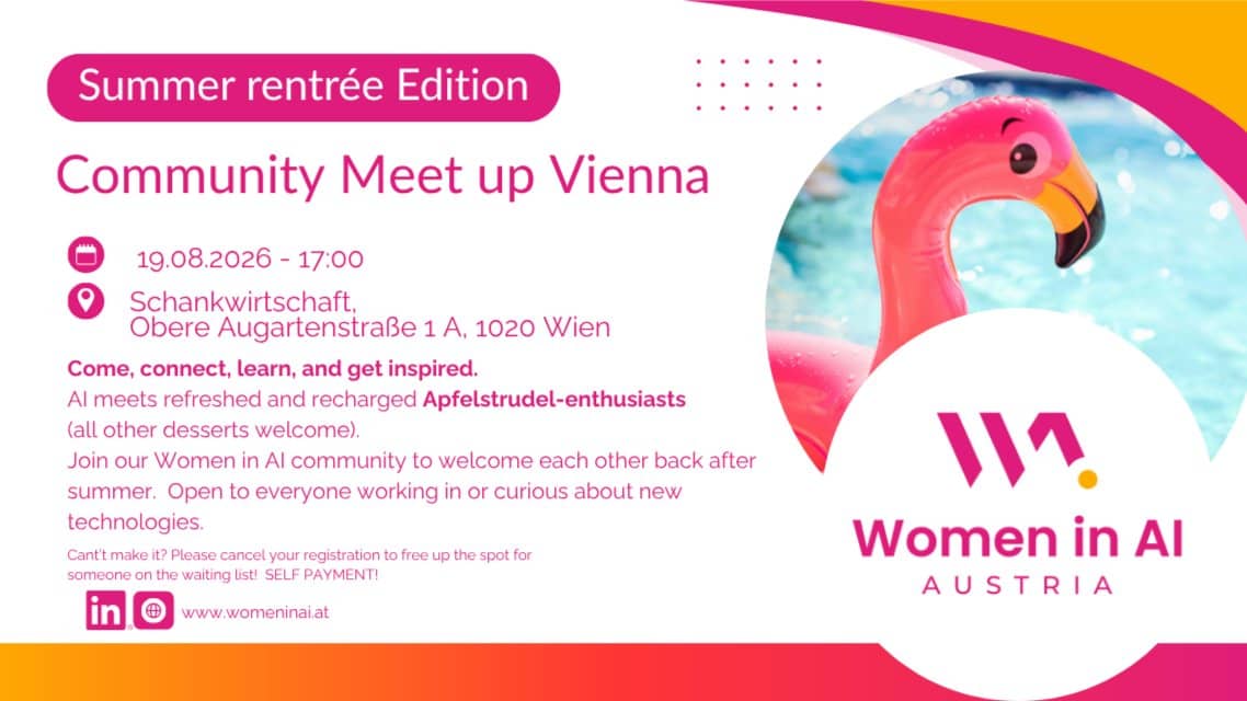 Women in AI Austria Vienna Meet up - Summer rentrée
