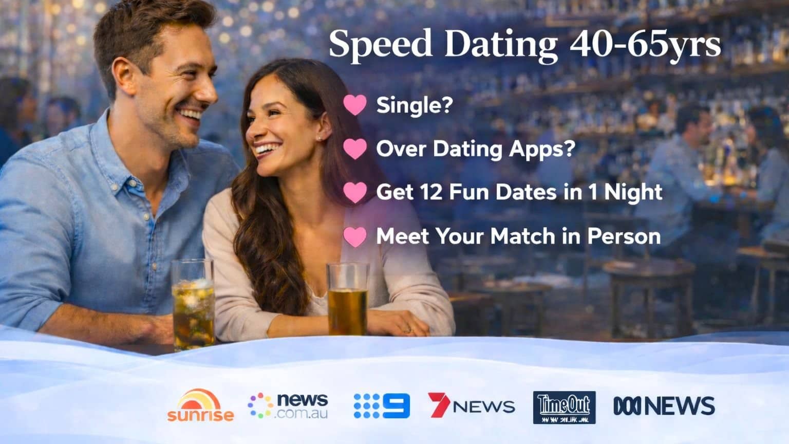 Speed Dating for 40-65yrs - 12 Fast Dates ❤️