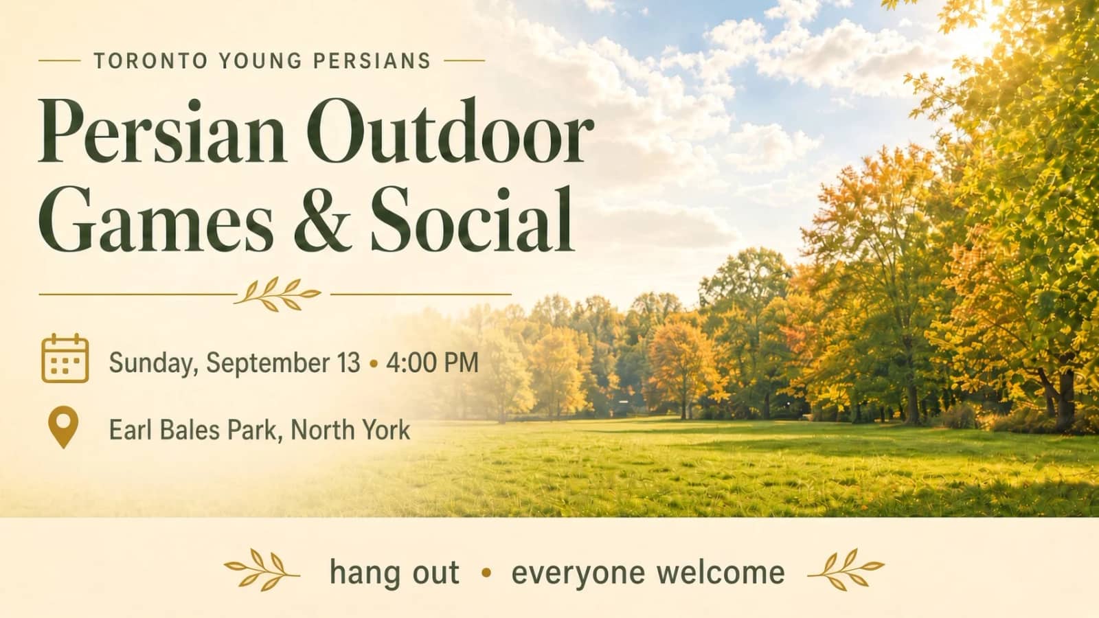 Persian Outdoor Games & Social — Earl Bales Park